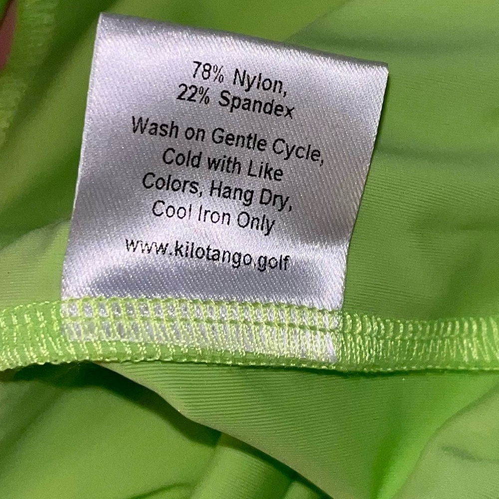KILO TANGO Swing Golf Dress Lime:pink sz L NEW!! - Picture 6 of 10